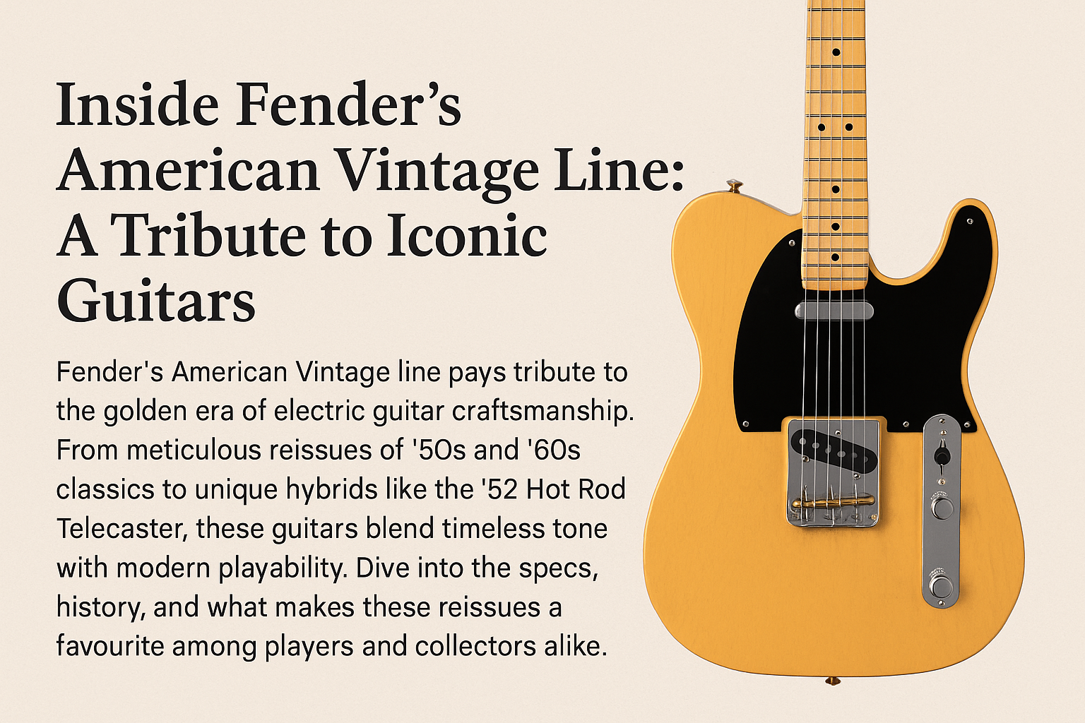 Inside Fender’s American Vintage Line: A Tribute to Iconic Guitars
