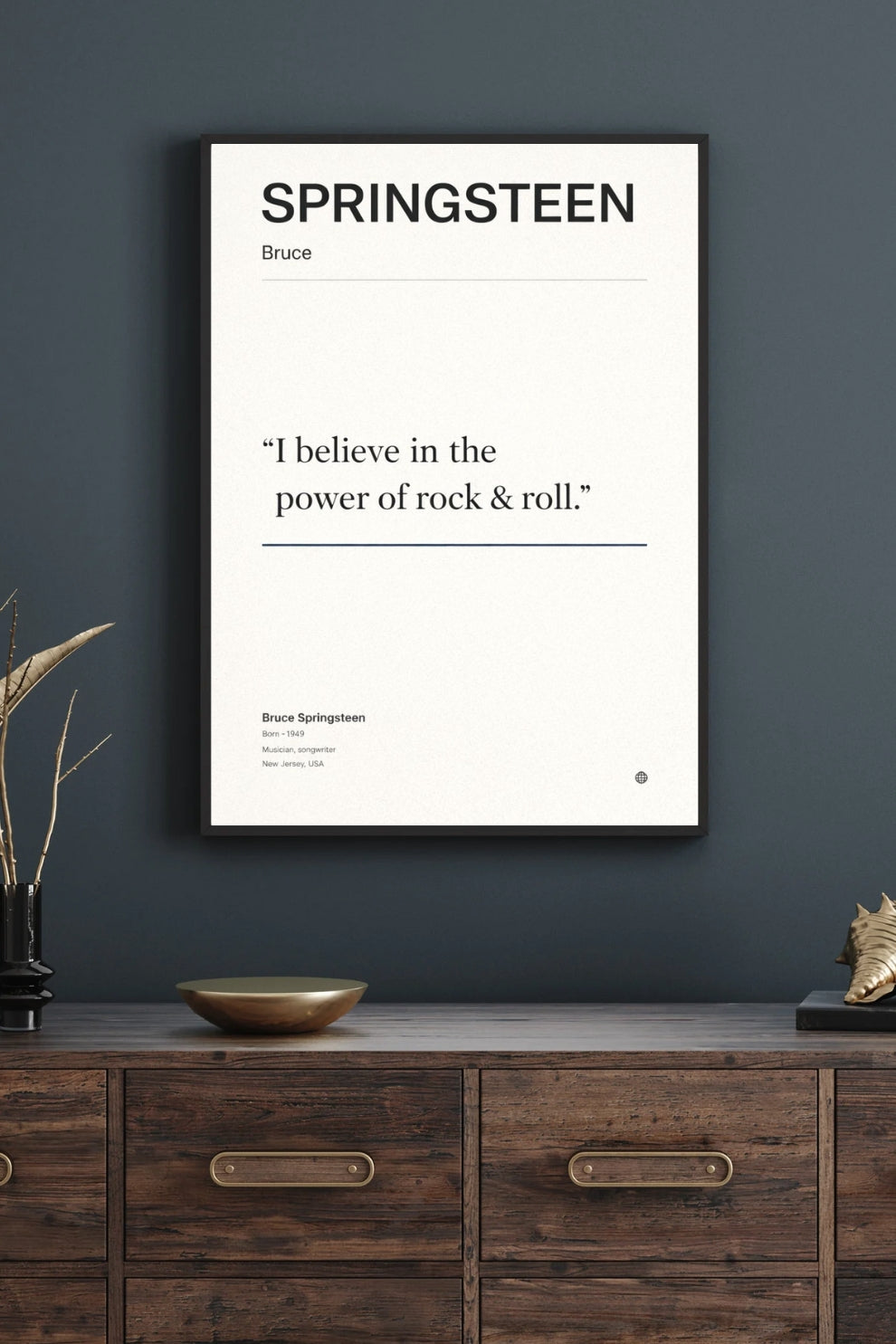 Bruce Springsteen Quote - Art Print