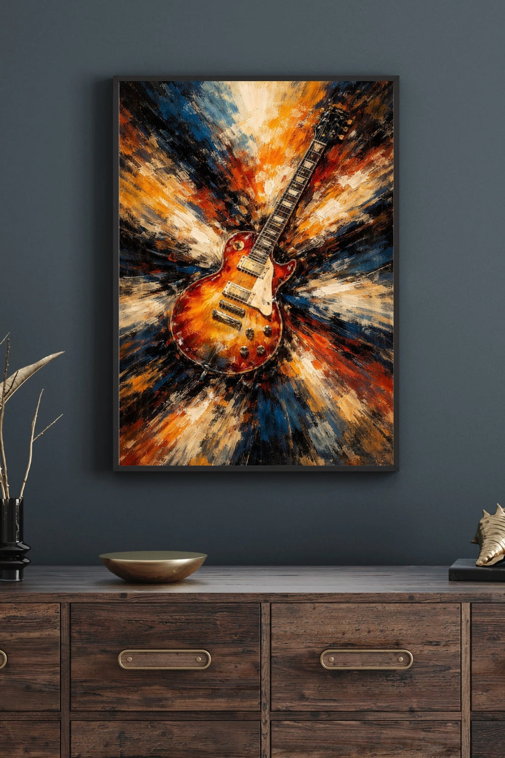 Single Cut Guitar - Abstract Art Print
