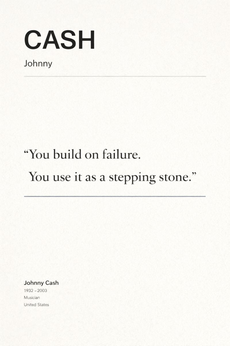 Johnny Cash Quote - Art Print