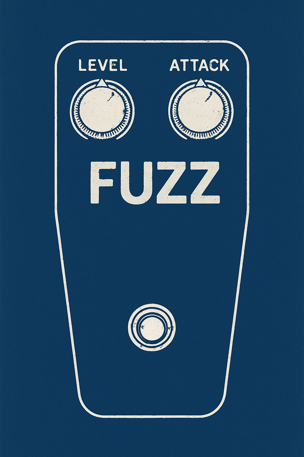 Fuzz Pedal - Blue Art Print
