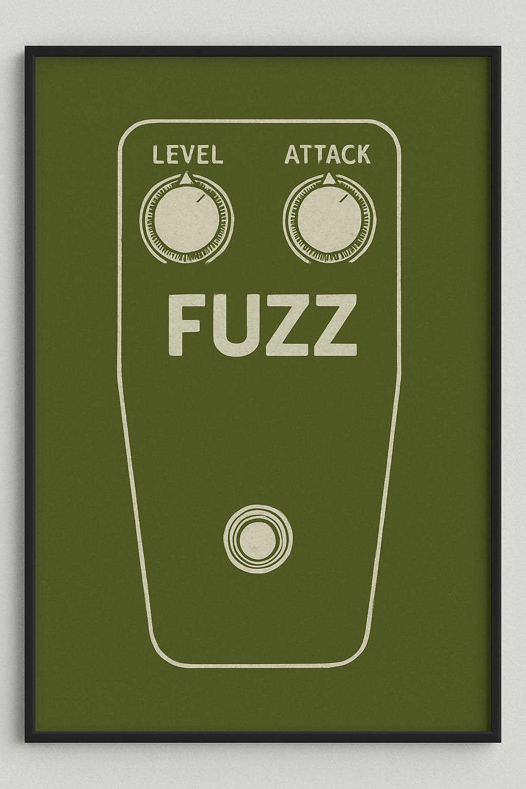 Fuzz Pedal - Green Art Print