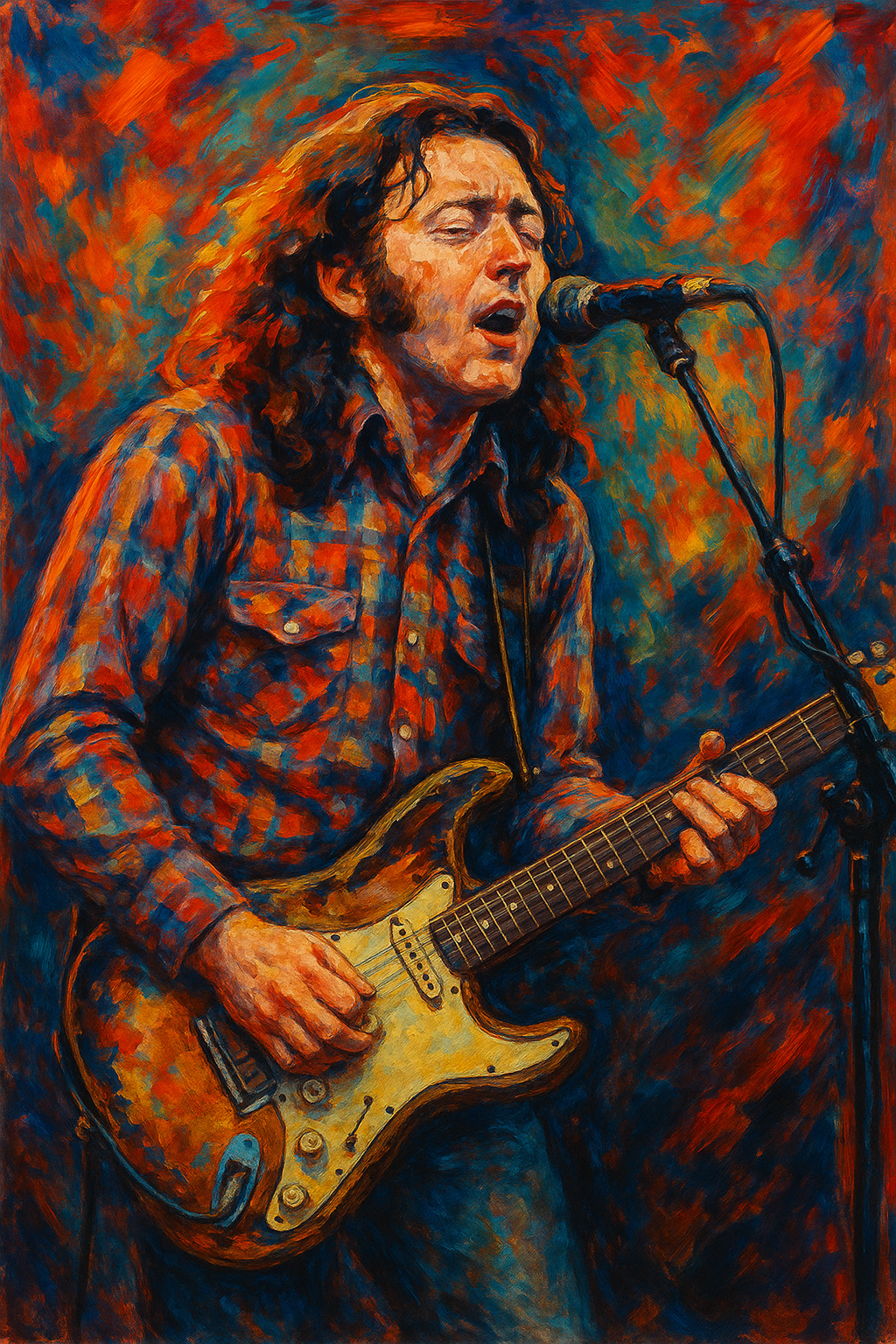 Rory Gallagher - Abstract Art Print