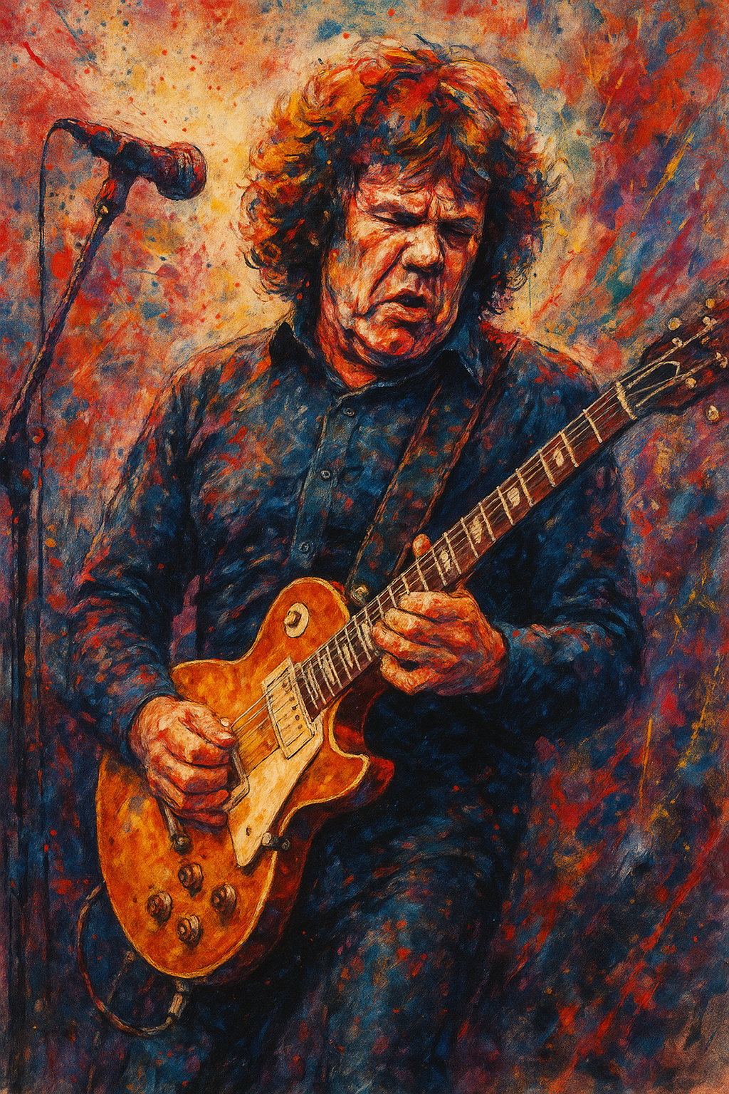 Gary Moore - Abstract Art Print