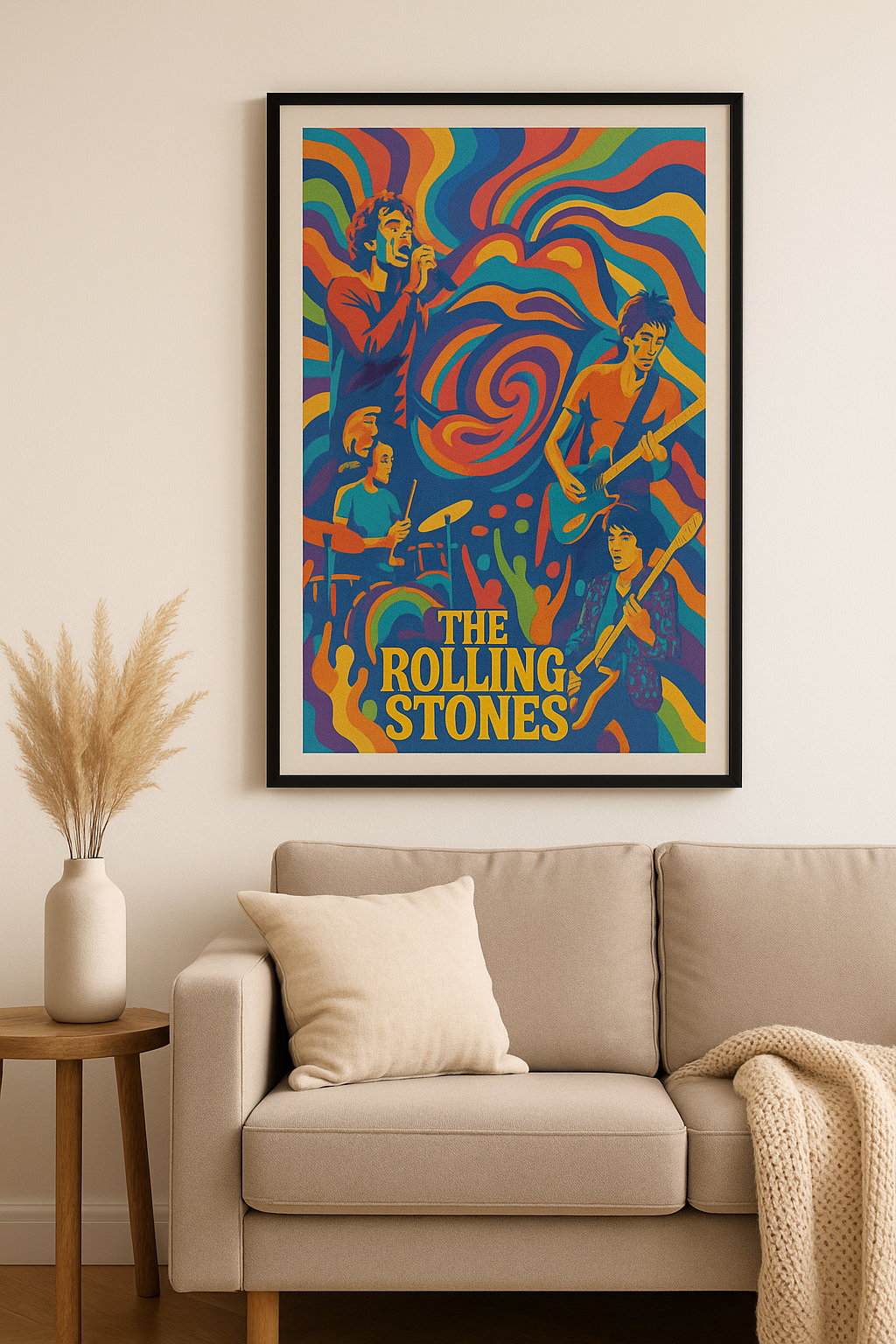 The Rolling Stones Live - Abstract Art Print