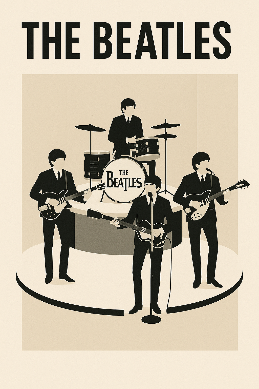 The Beatles Live - Minimalist Art Print