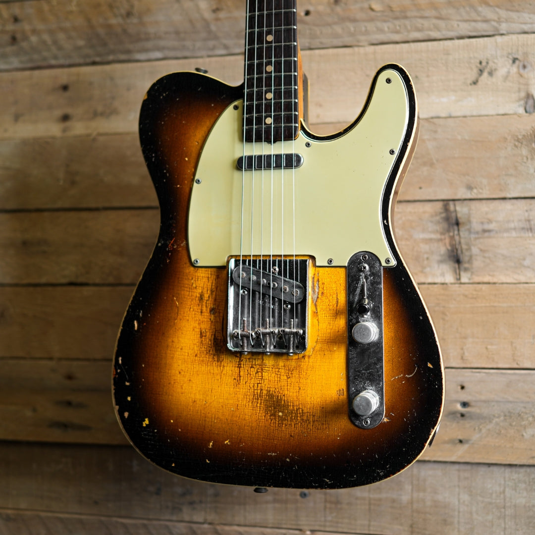 ギター Fender custom shop 1960 Telecaster 1960 Fender Custom Telecaster in 3-Tone Sunburst – Fat Bottom Guitars