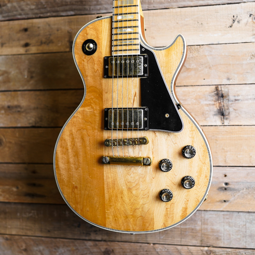 1977 Gibson Les Paul Custom In Natural With Maple Fretboard