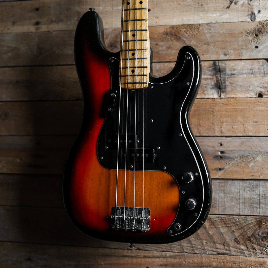 1975 Fender Precision Bass in Sunburst – Fat Bottom Guitars