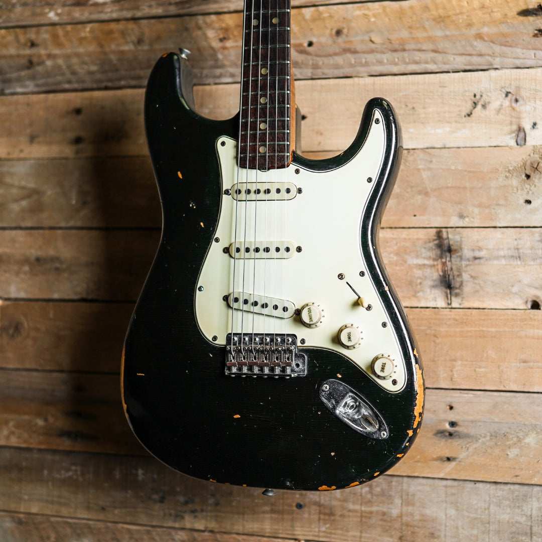 1965 Fender Stratocaster in Black – Fat Bottom Guitars