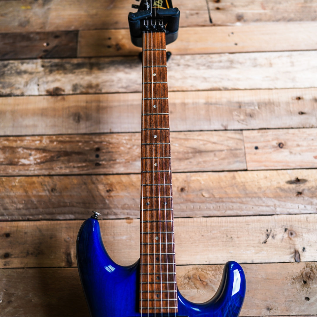 2001 Ibanez JS1000 in Burnt Transparent Blue - Signed by Joe Satriani