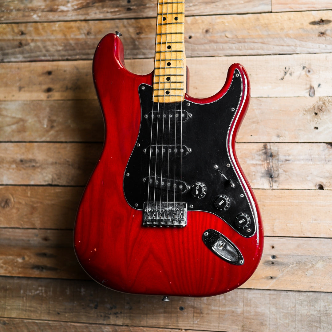 1979 Fender Stratocaster Hardtail In Transparent Red – Fat Bottom