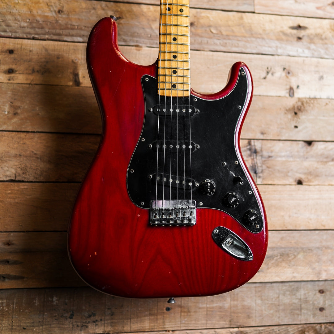 1979 Fender Stratocaster Hardtail In Transparent Red