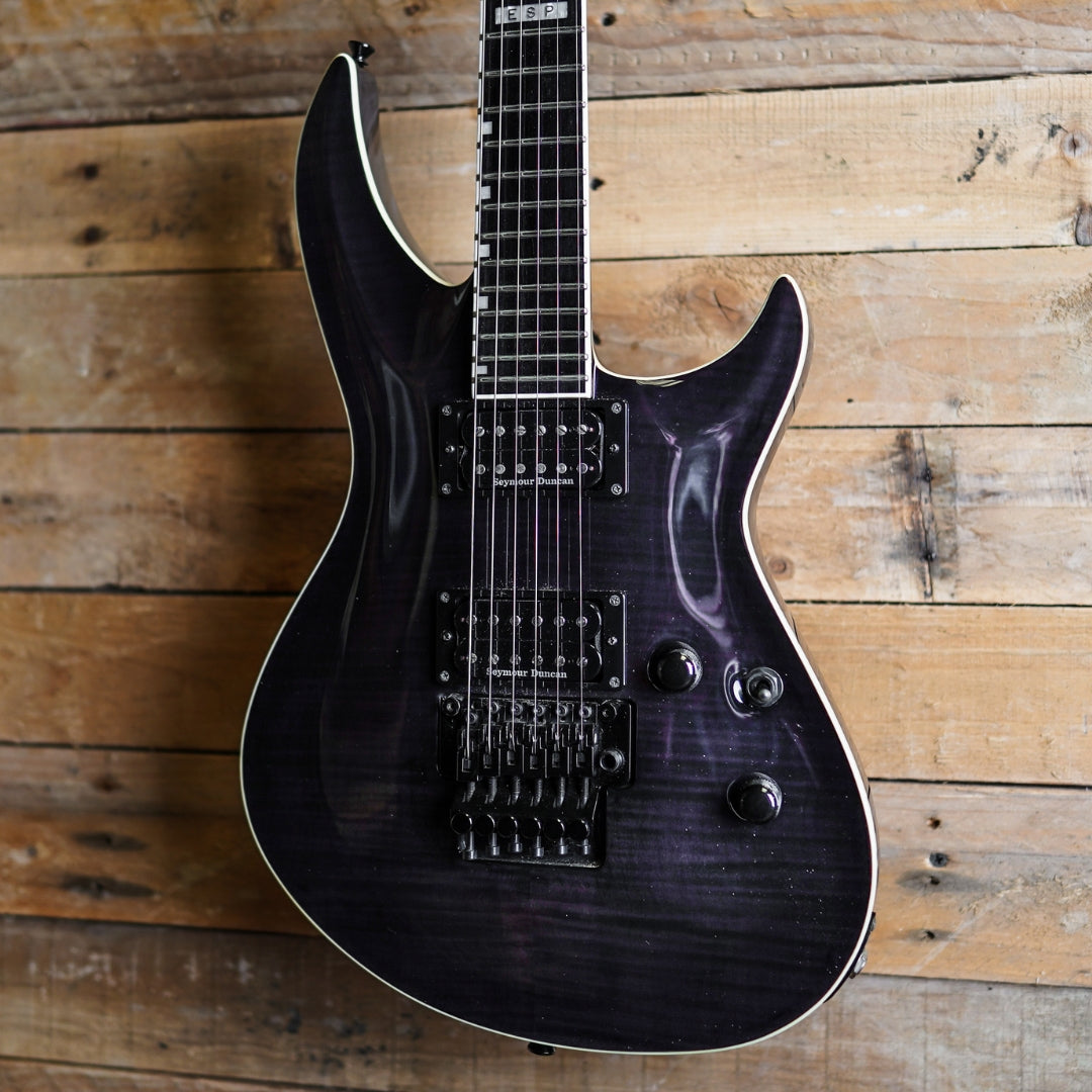 ESP E-II Horizon III Floyd Rose In See Thru Black Sunburst – Fat