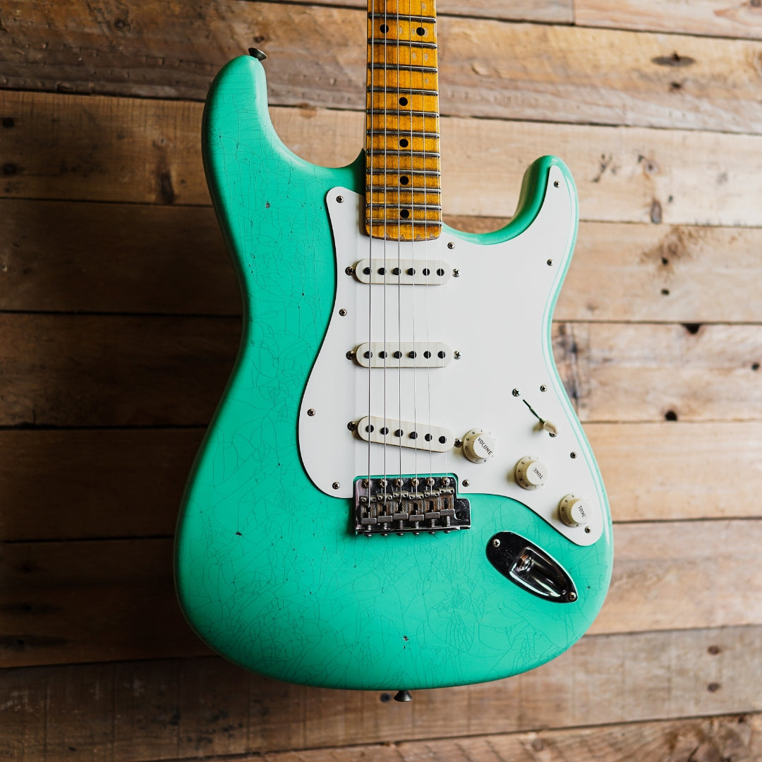 2022 Fender Custom Shop Stratocaster Limited Edition Fat 50’s In Super Faded Aged Seafoam