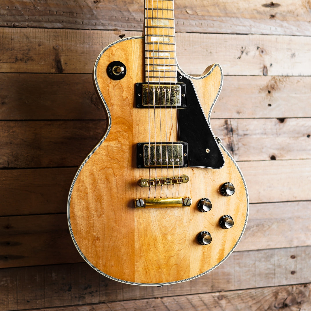 1977 Gibson Les Paul Custom In Natural With Maple Fretboard