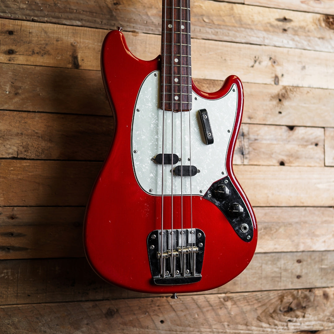 1966 Fender Mustang Bass In Dakota Red