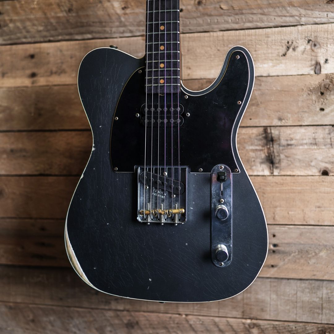 2024 Fender Custom Shop Ltd Edition HS Telecaster Custom Relic in Aged Charcoal Frost Metallic