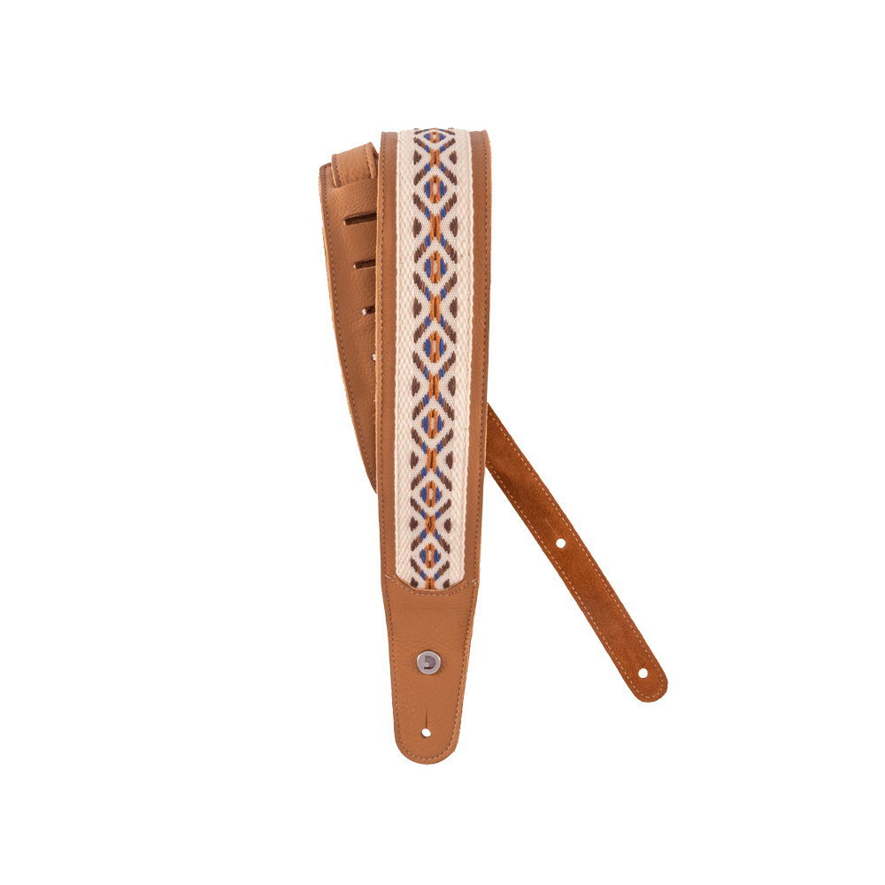 D'Addario Hybrid Leather Guitar Strap In Desert