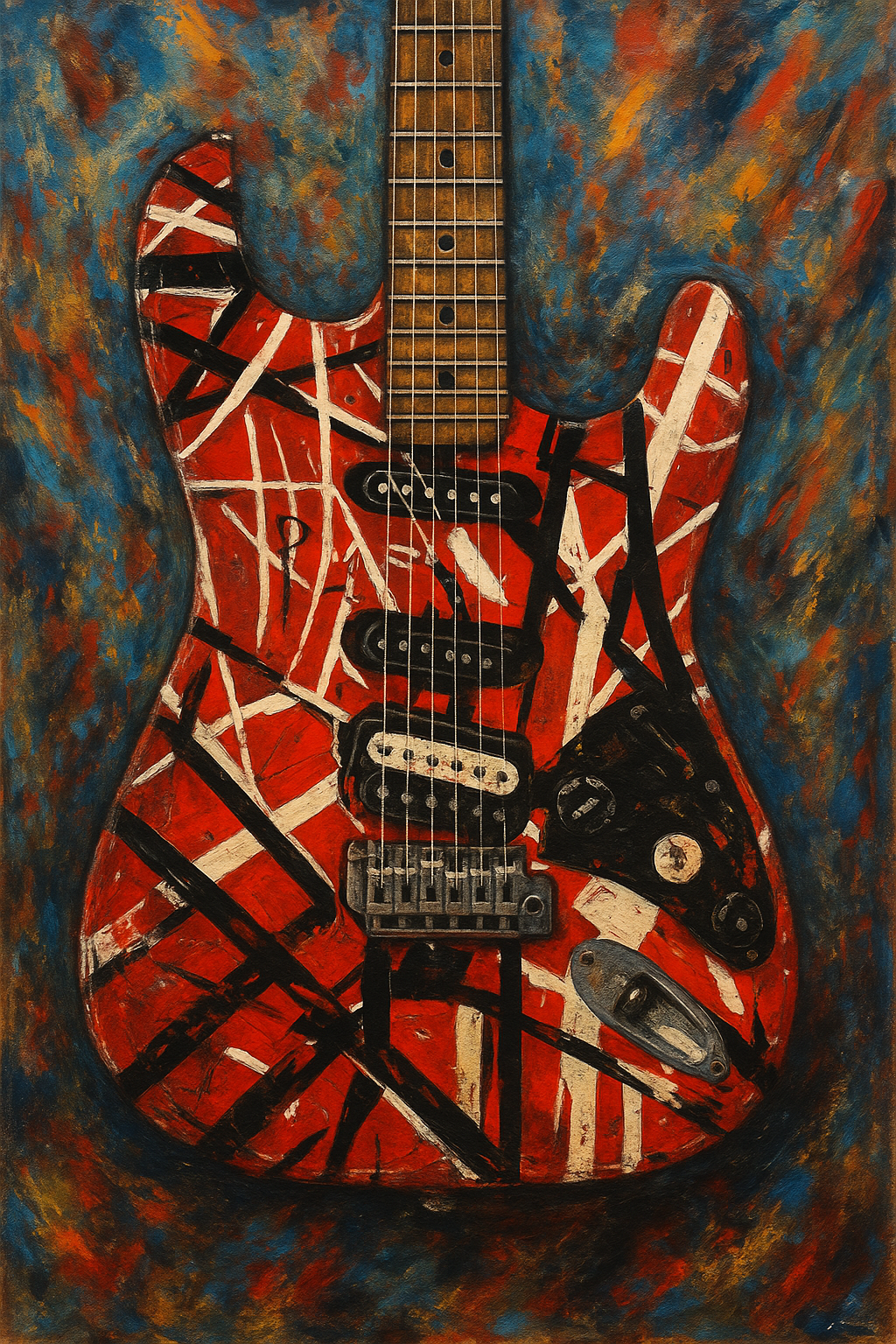 Eddie Van Halen 'FrankenStrat' - Abstract Art Print