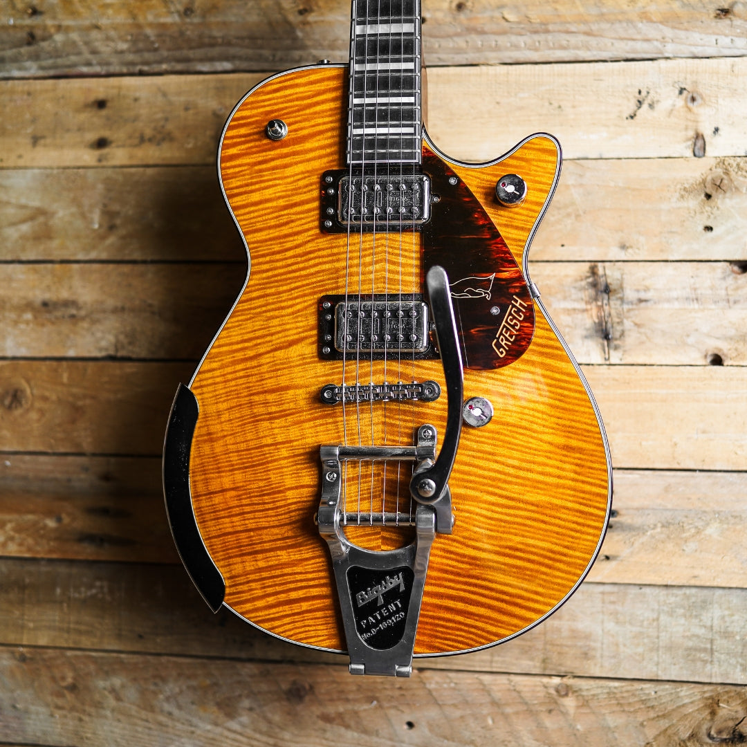 2022 Gretsch G6134TFM-NH Nigel Hendroff Signature Penguin in Amber Flame