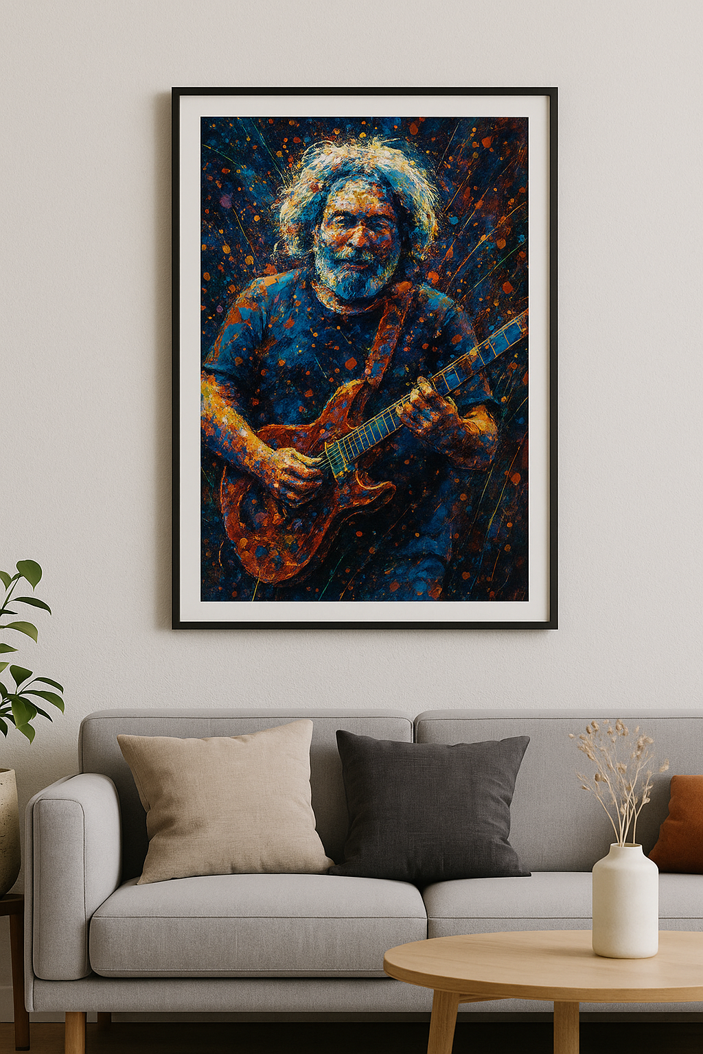 Jerry Garcia - Abstract Art Print