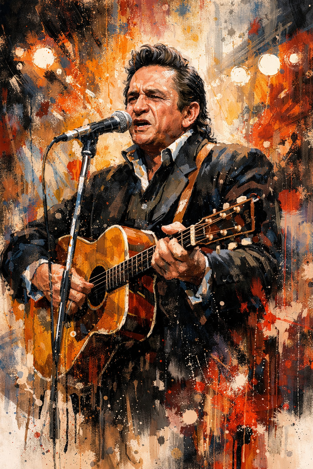 Cash Live - Abstract Art Print