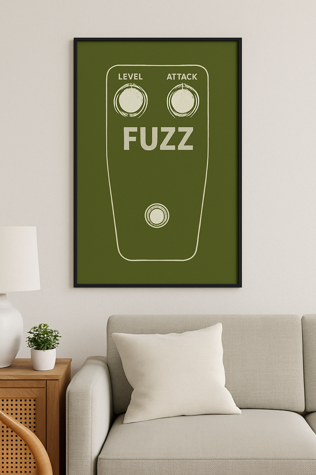 Fuzz Pedal - Green Art Print