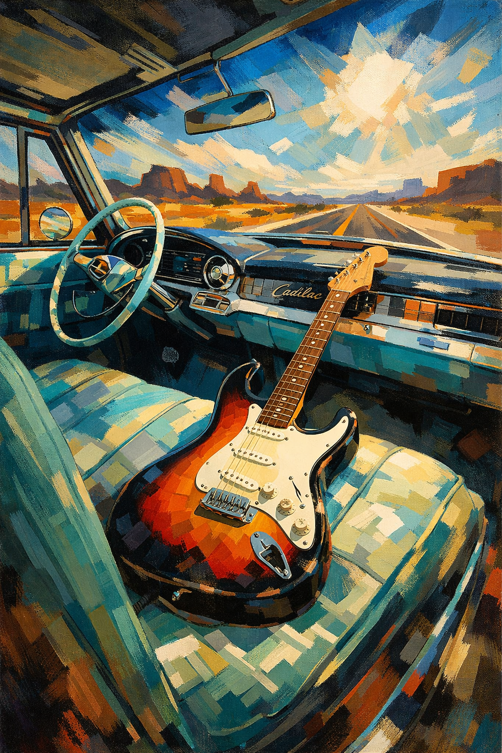 Open Road - Abstract Art Print