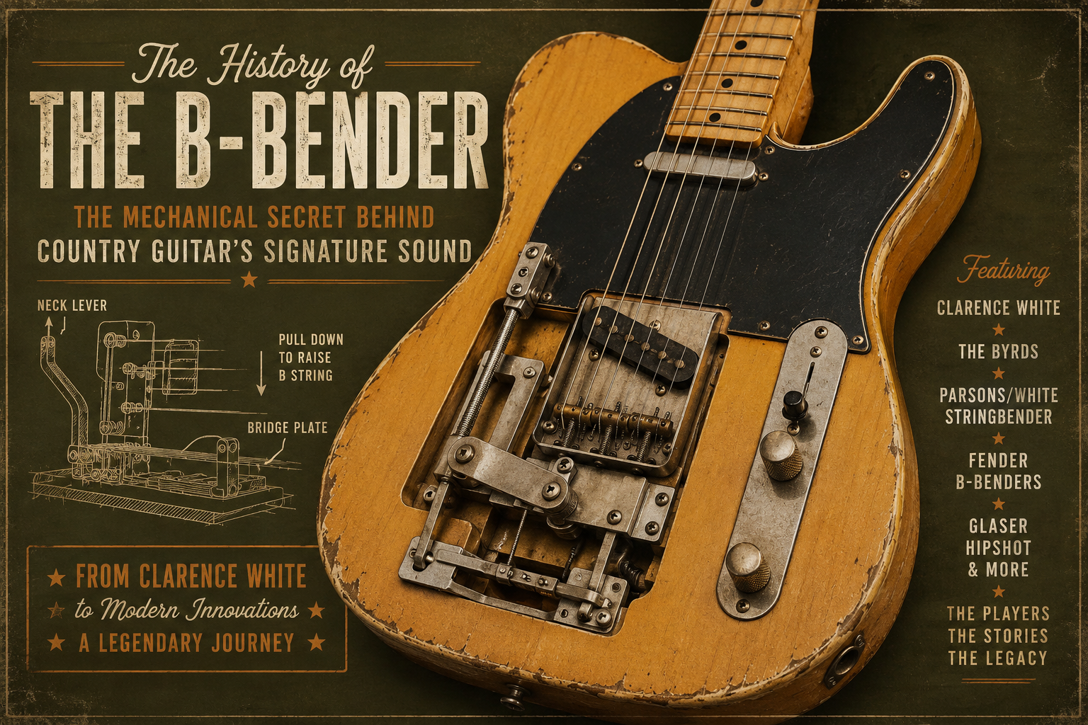 The History of the B-Bender: The Mechanical Secret Behind Country Guitar’s Signature Sound