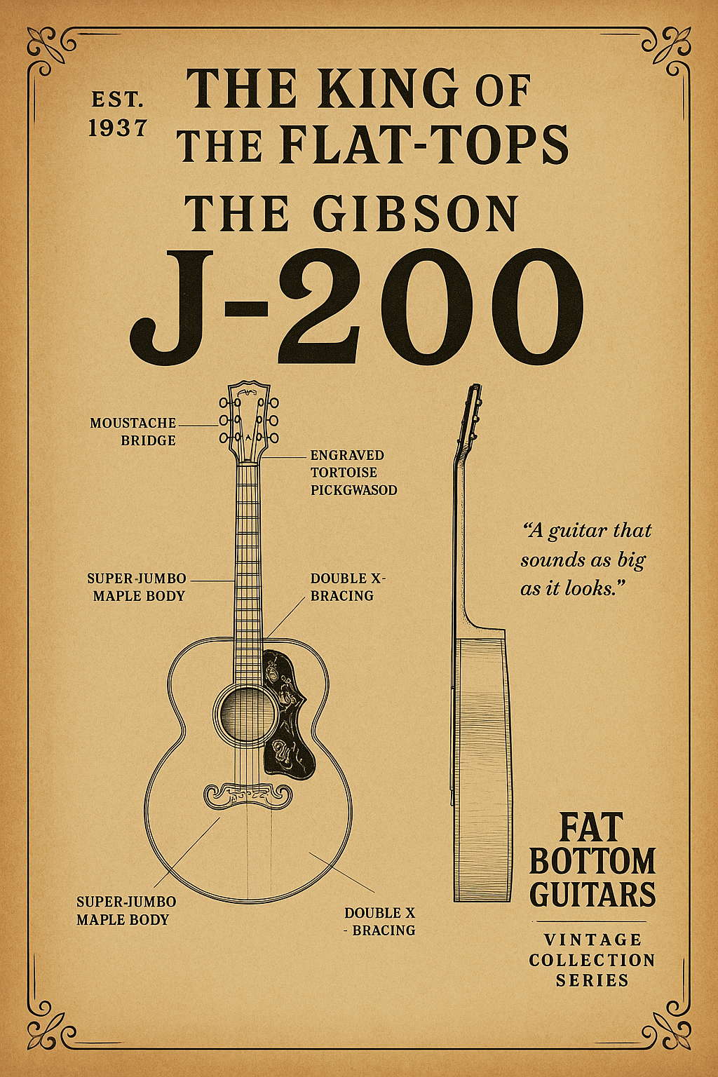 The Story of the Gibson J-200 — “King of the Flat‑Tops”