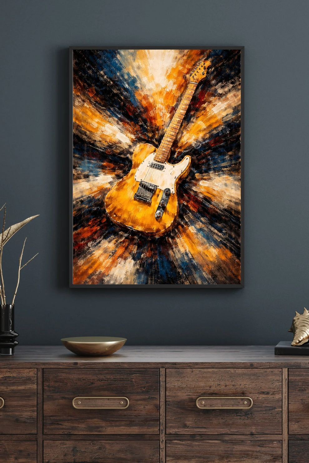 T-Style Guitar - Abstract Art Print