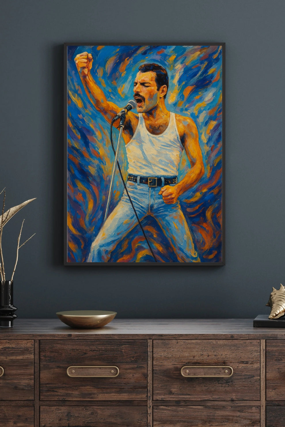 Freddie Mercury -  Abstract Art Print