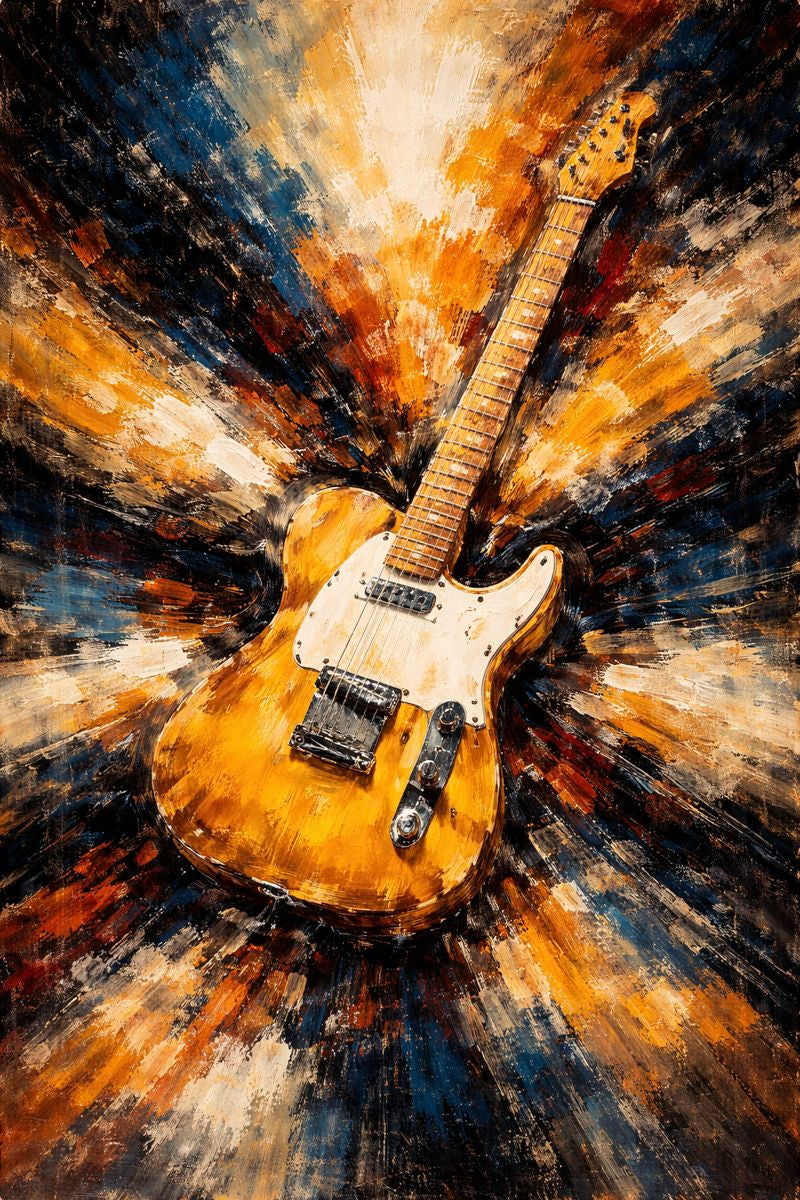 T-Style Guitar - Abstract Art Print