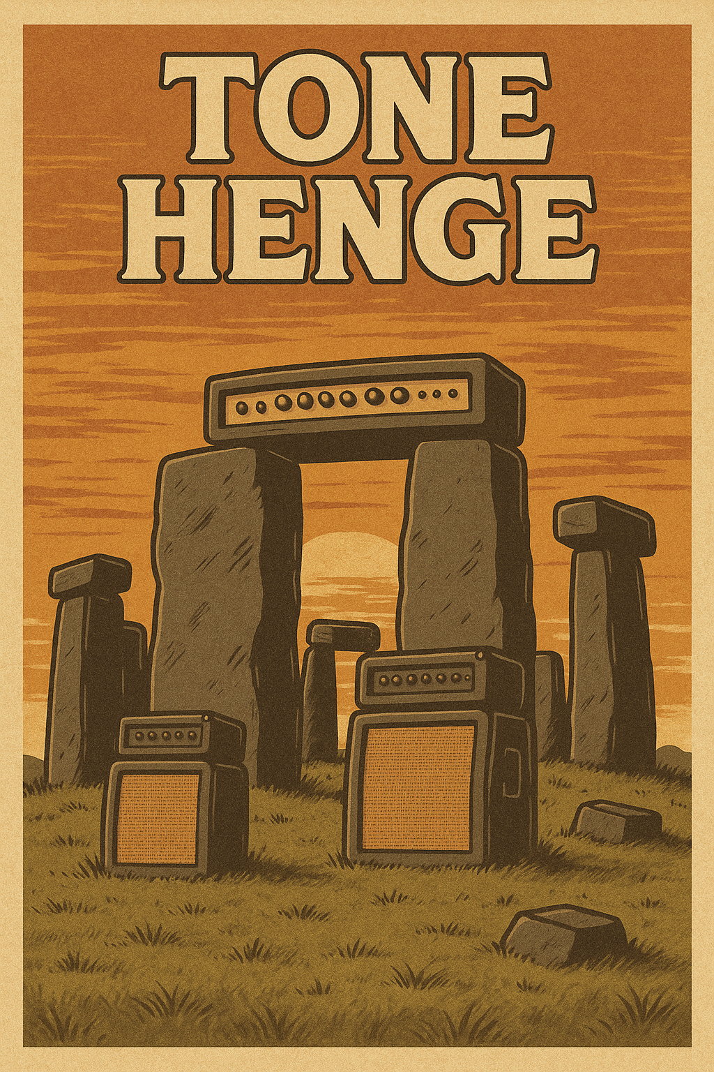 'Tone Henge' - Vintage Art Print