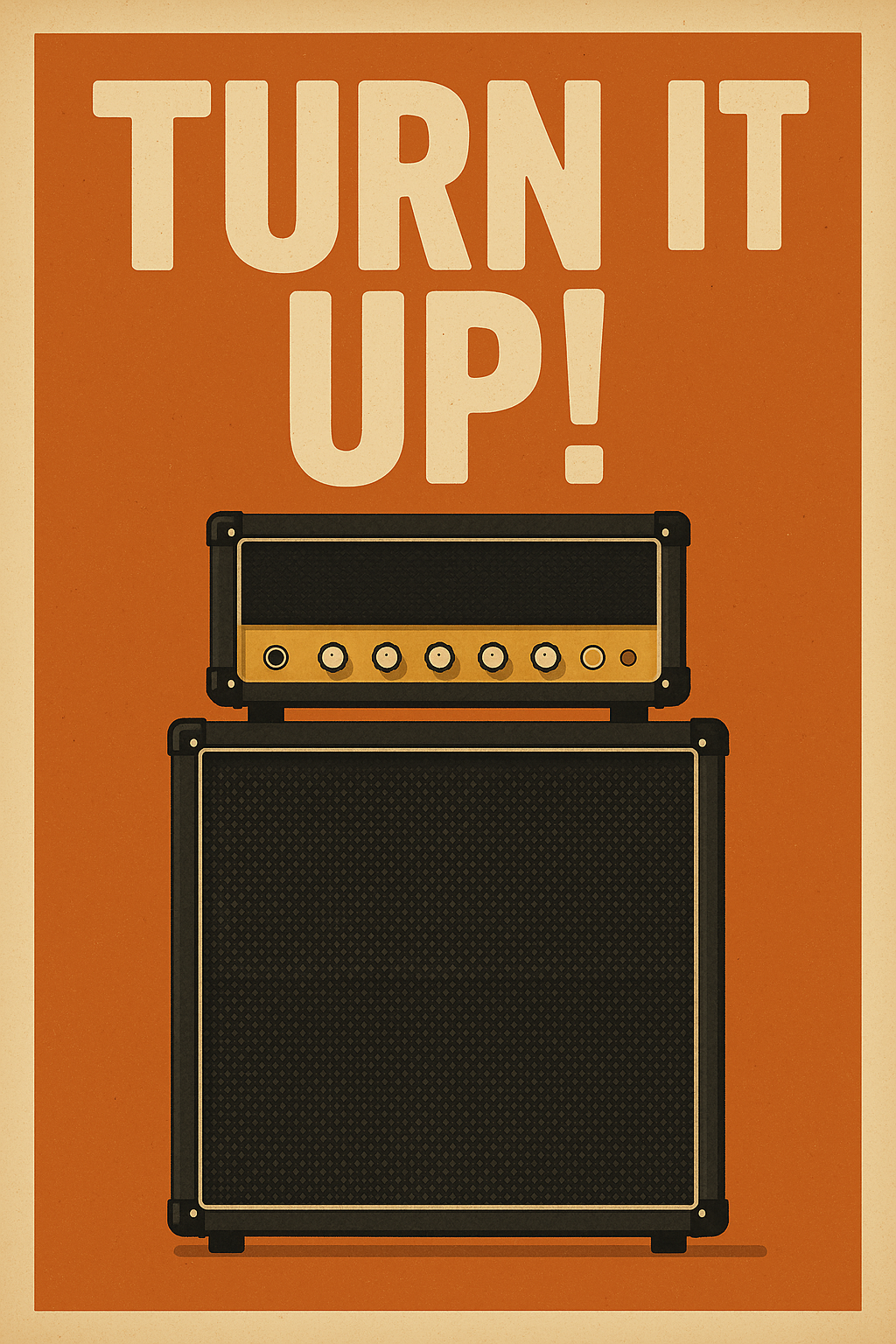 Turn It Up! - Green - Art Print