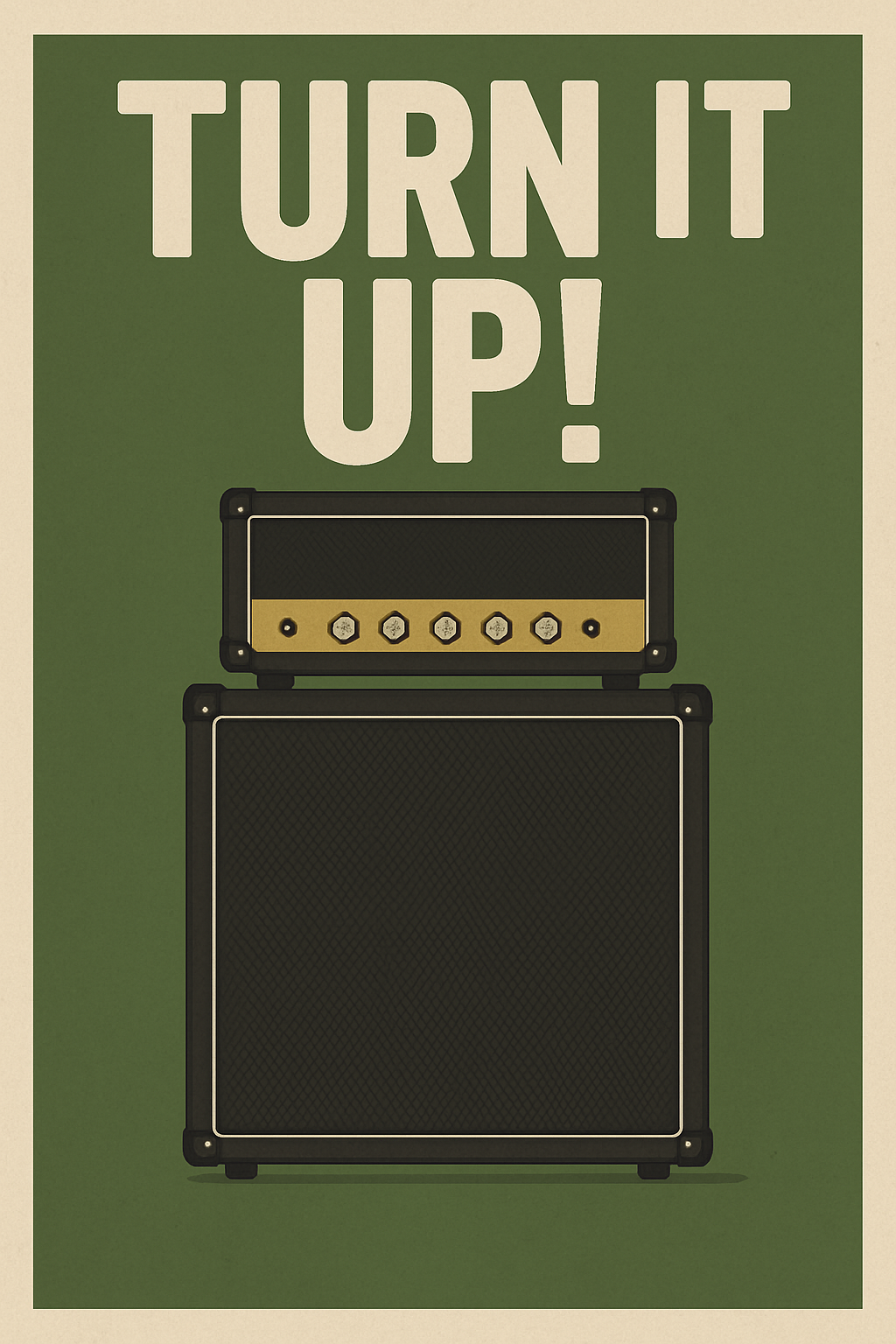 Turn It Up! - Green - Art Print