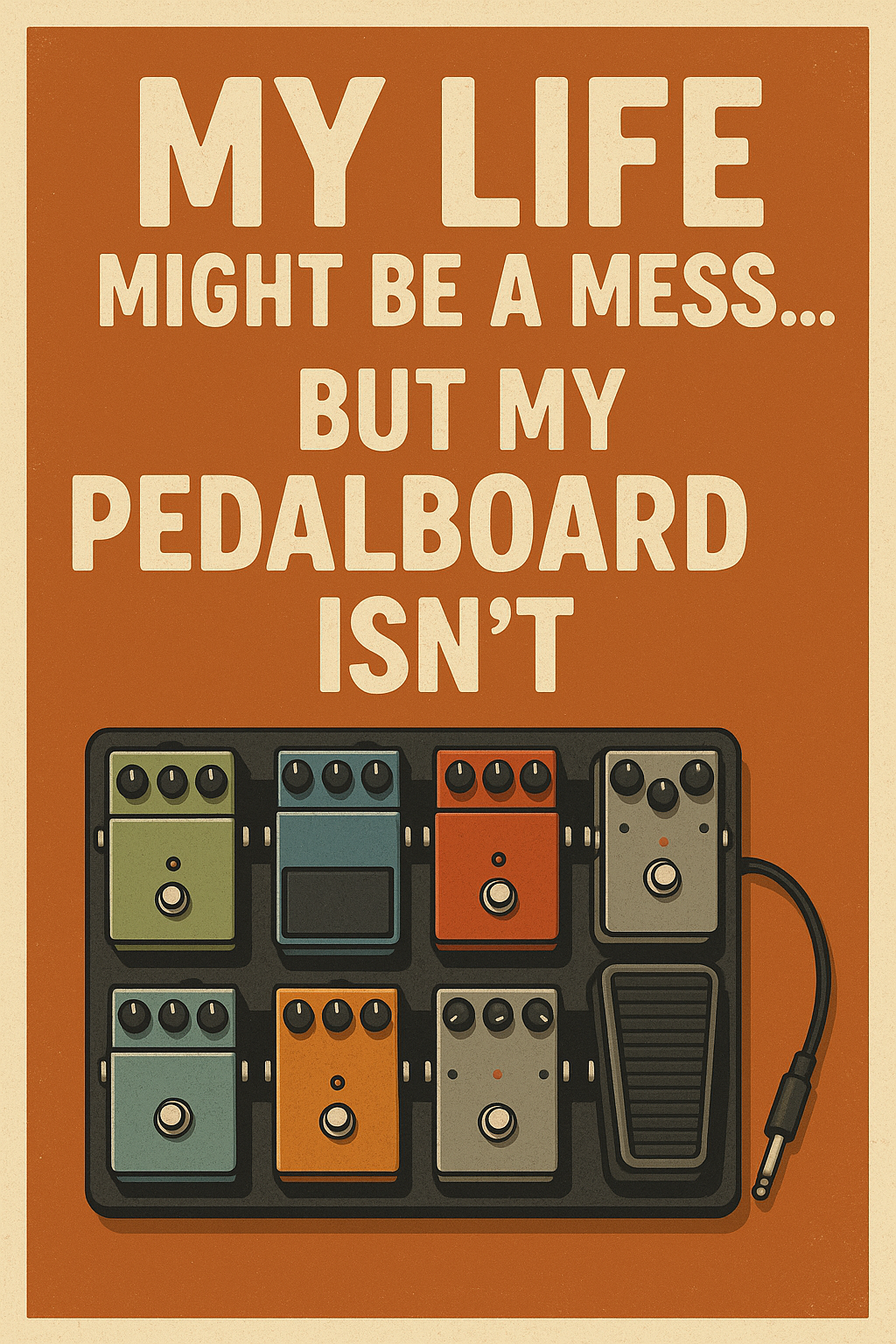Pedalboard - Orange Art Print