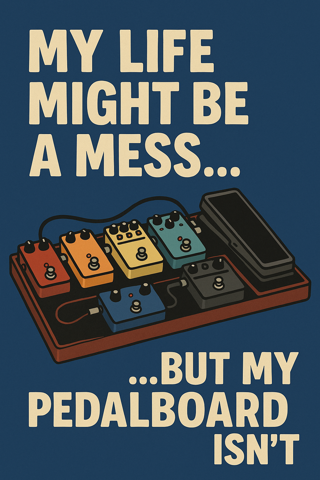 Pedalboard - Blue Art Print