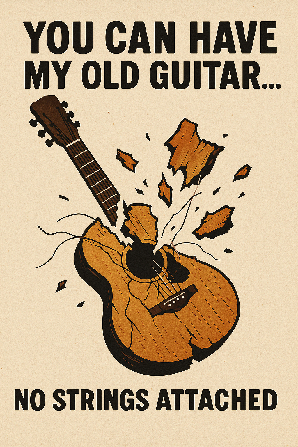 You Can Have My Old Guitar.. - Art Print