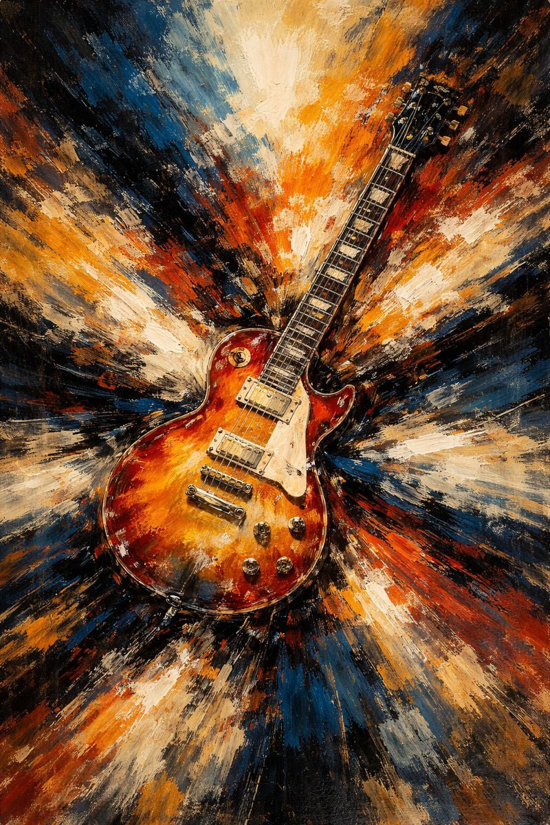 Single Cut Guitar - Abstract Art Print