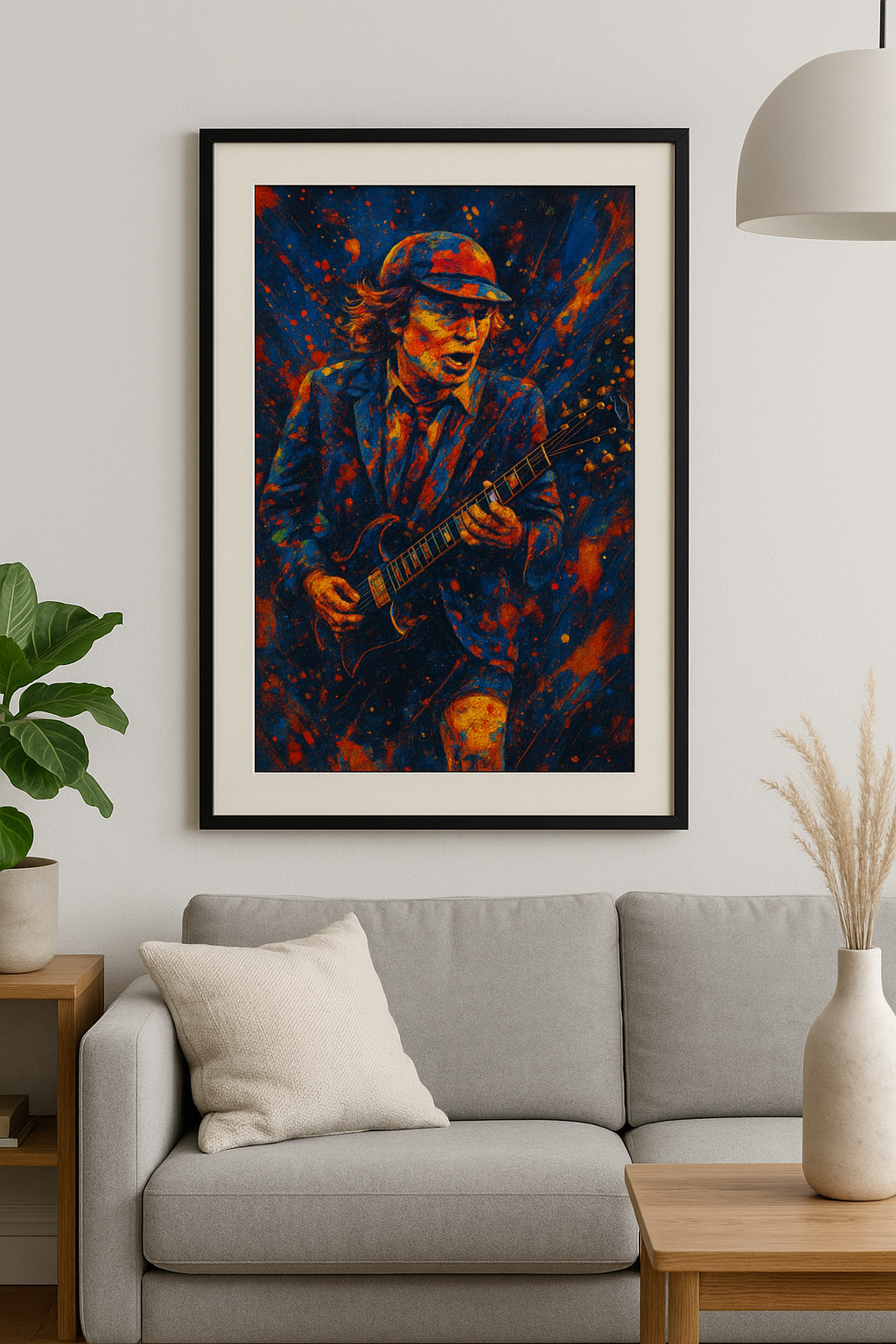 Angus Young - Abstract Art Print
