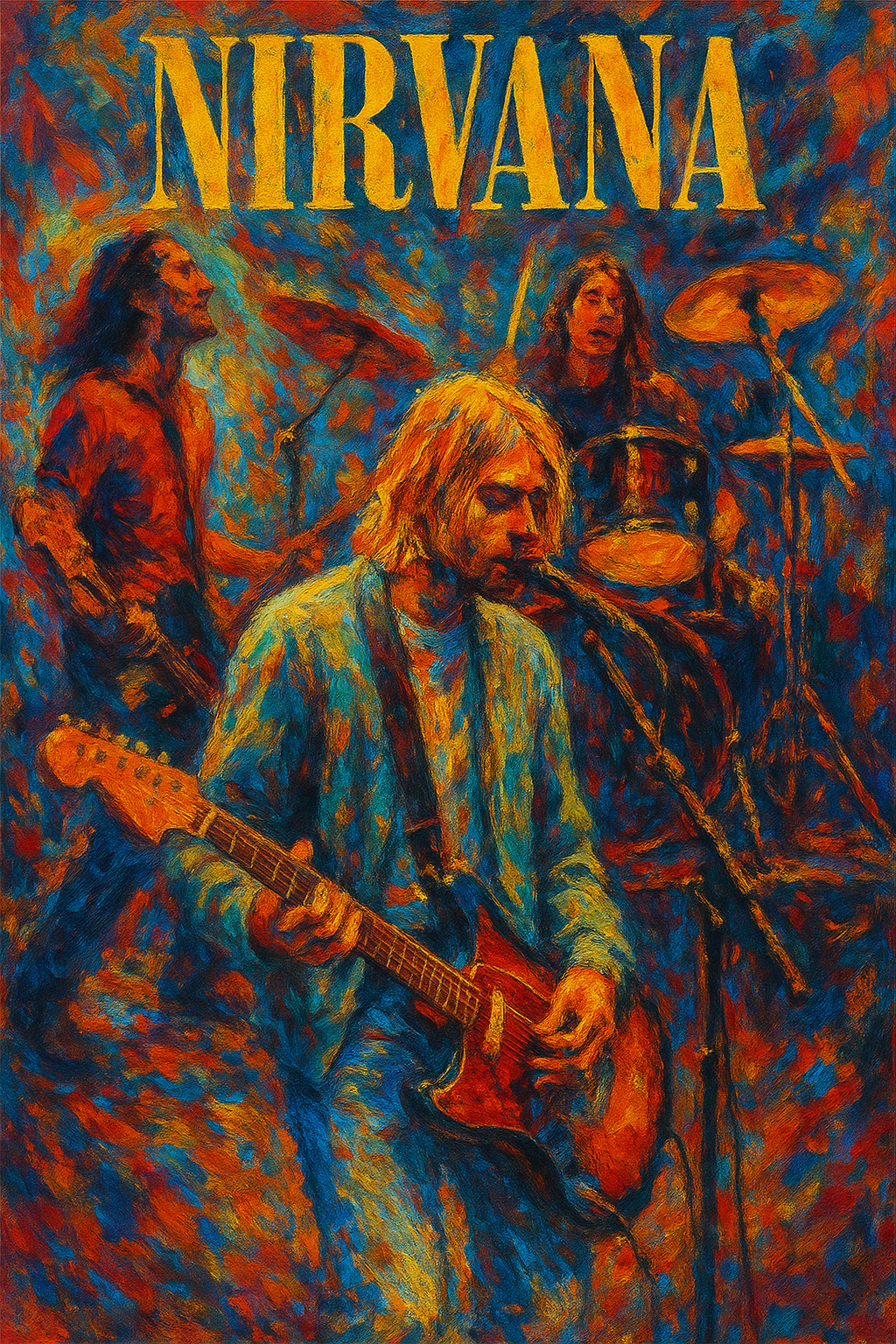 Nirvana Live - Abstract Art Print