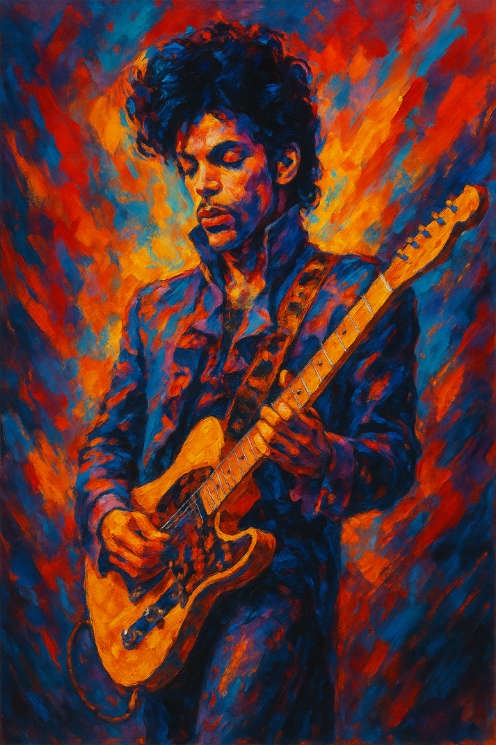 Prince - Abstract Art Print – Fat Bottom Guitars