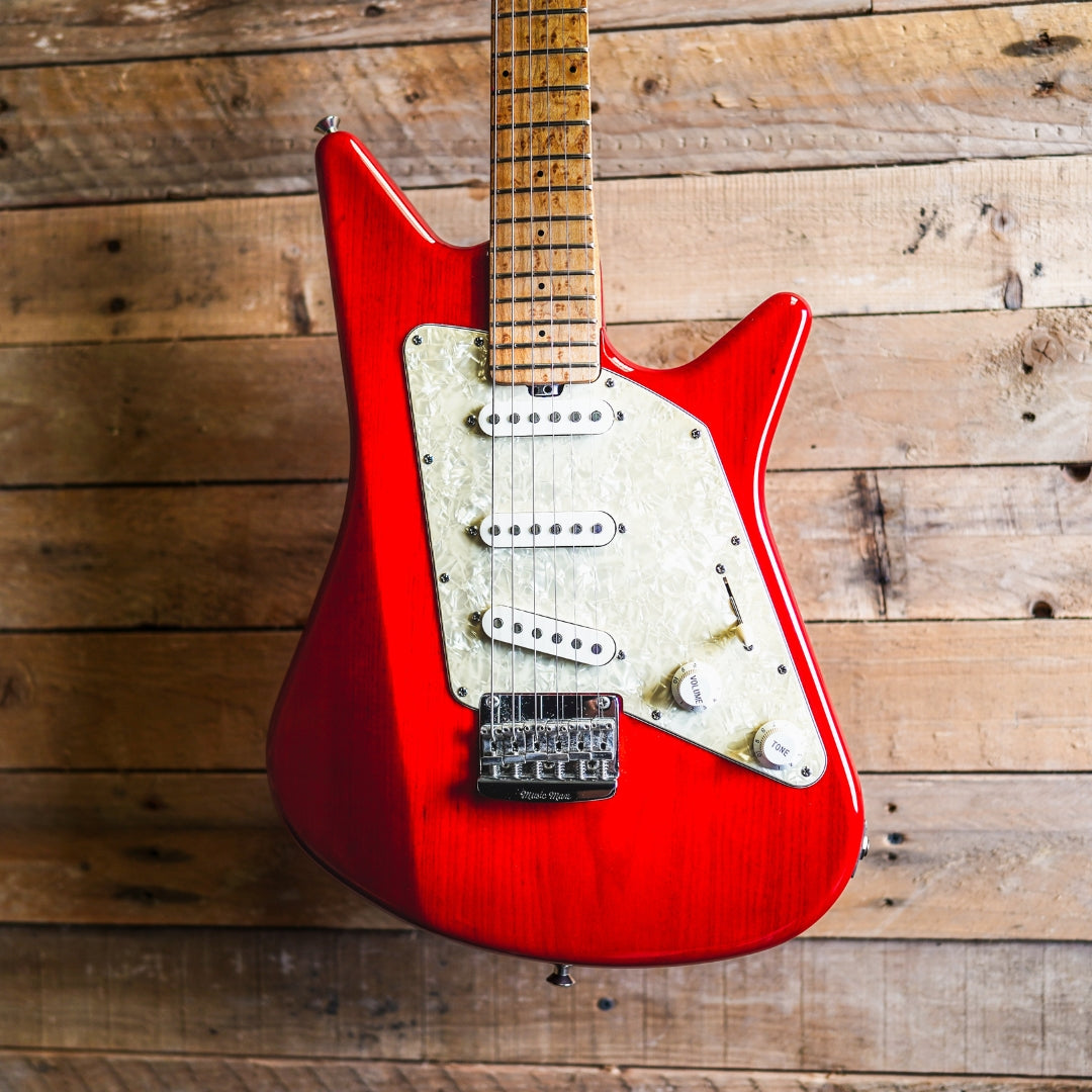 2002 Music Man Albert Lee Hard Tail SSS In Red