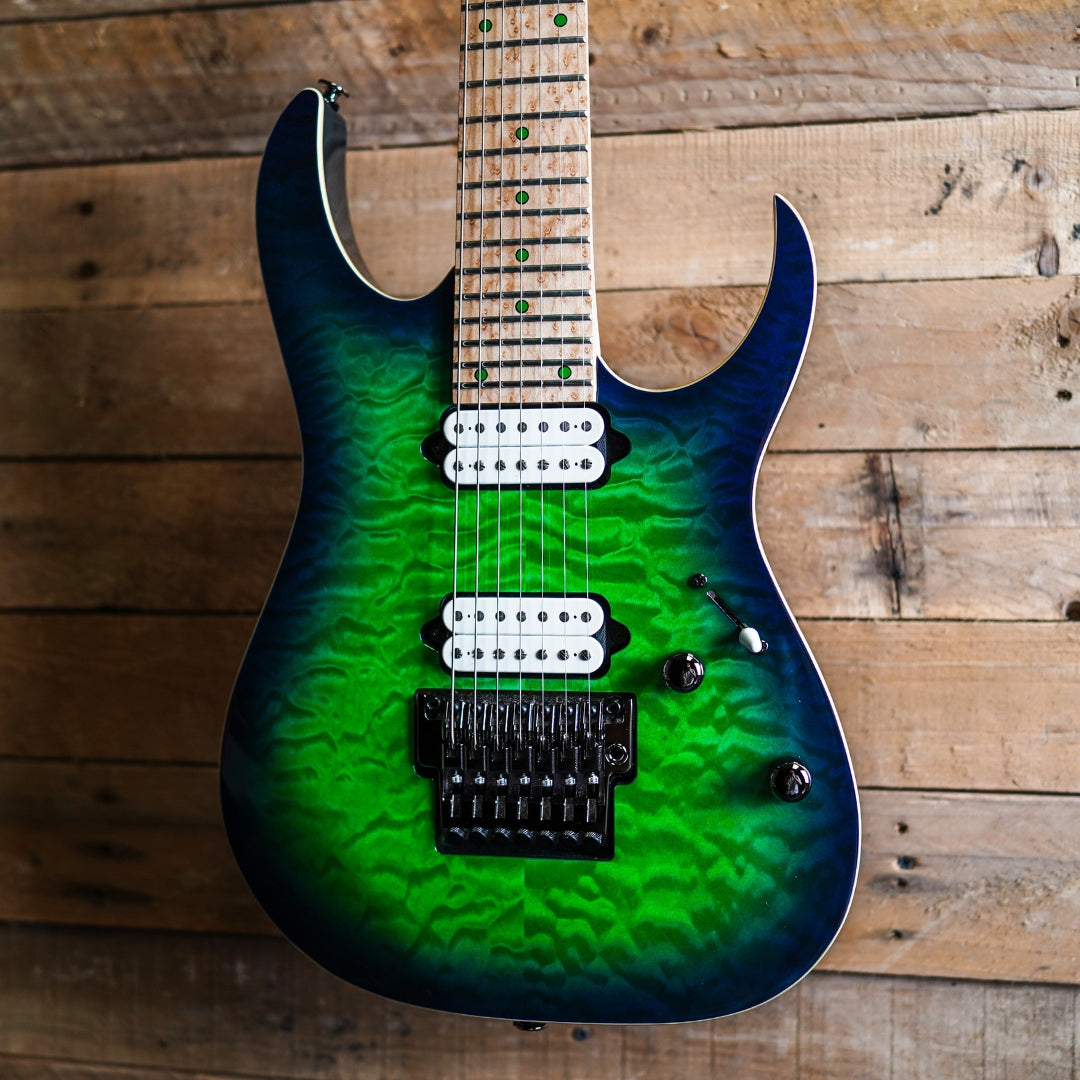 2017 Ibanez Prestige RG752MQM-SLG - Surreal Blue Burst