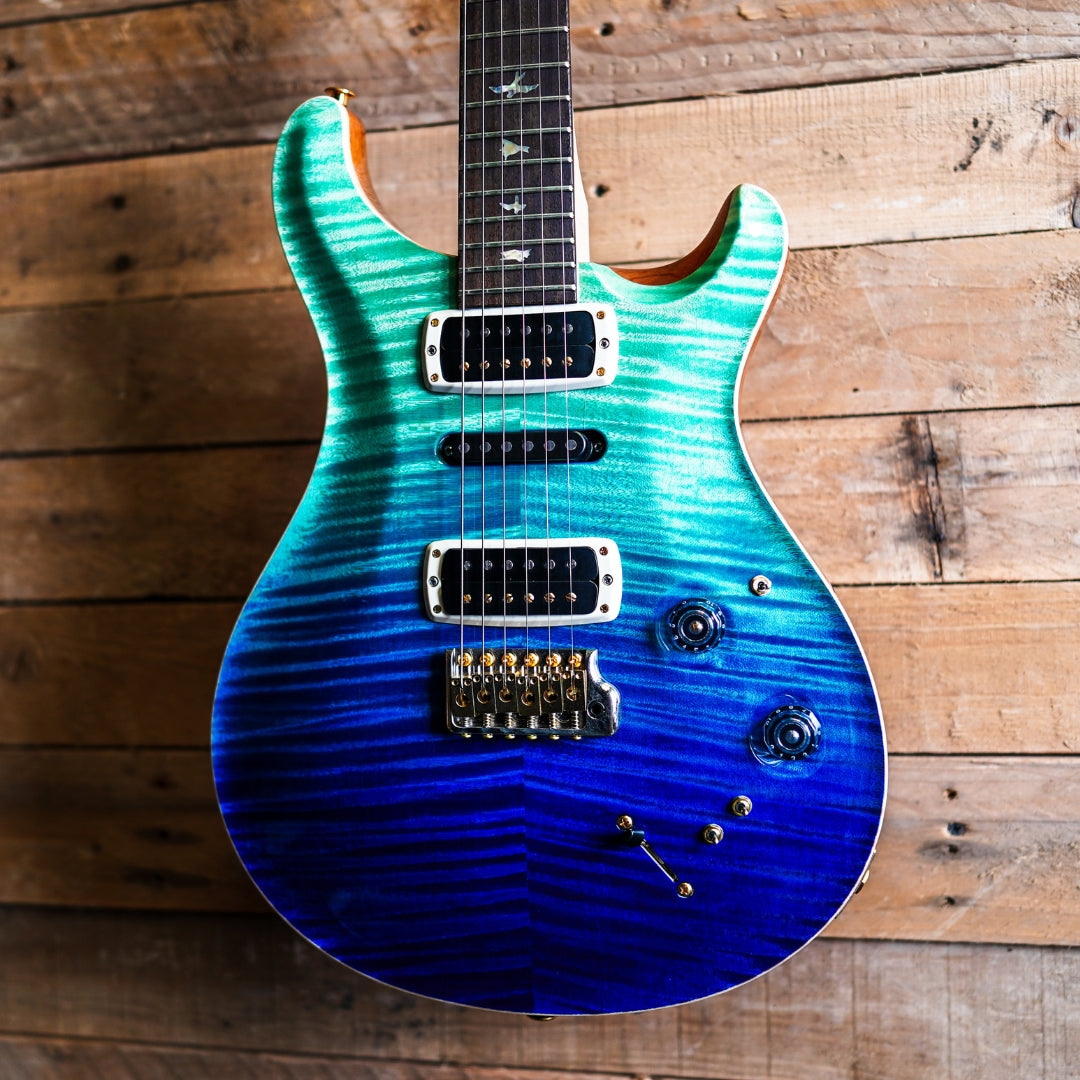 2022 PRS Wood Library Modern Eagle V 10 Top In Blue Fade