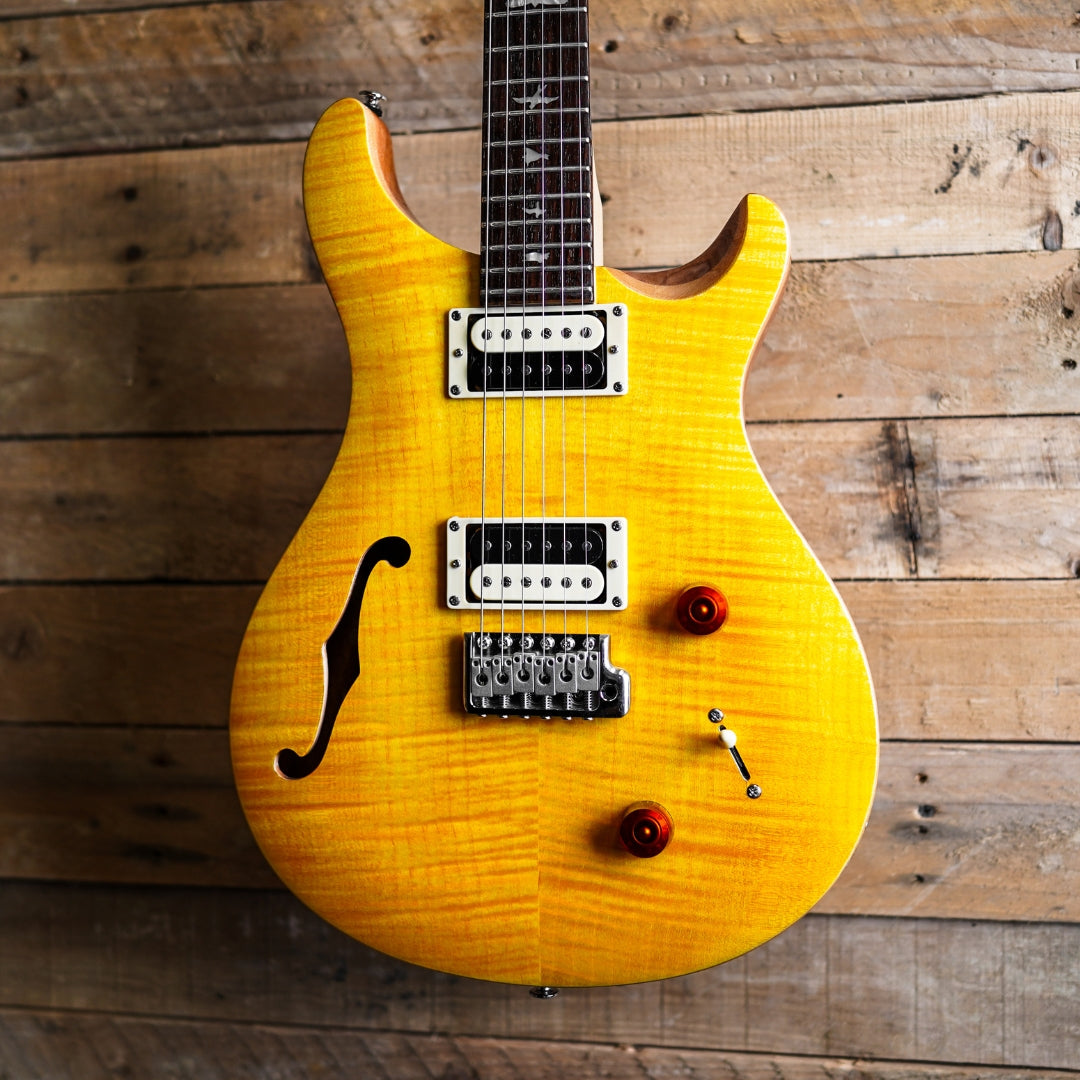 2021 PRS SE Custom 22 Semi Hollow In Santana Yellow