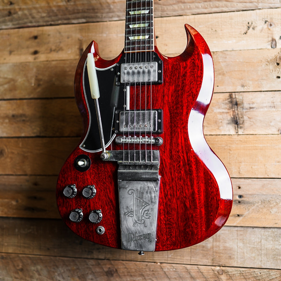 2020 Gibson Custom Shop '64 SG Standard Left Handed With Maestro In Cherry