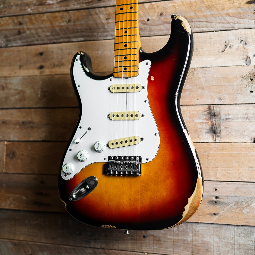 1988 Fender MIJ Stratocaster In 3 Tone Sunburst Left Handed - Owned By Alan Griffiths - Tears For Fears/Orzabel